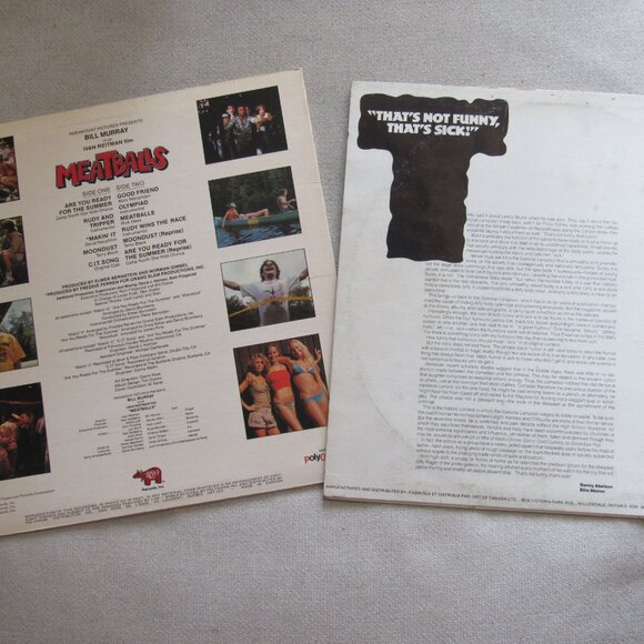 Meatballs Movie Soundtrack and National Lampoon Vinyl Record LP 33RPM Good to VG - Picture 2 of 15